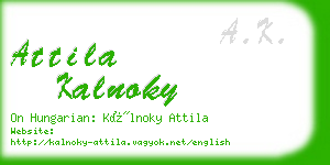 attila kalnoky business card